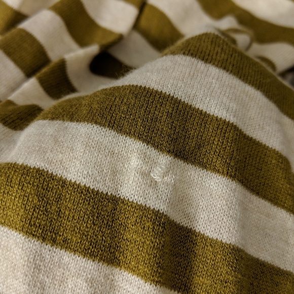 NWT Ann Taylor LOFT Olive Green Striped Sweater - Picture 3 of 6